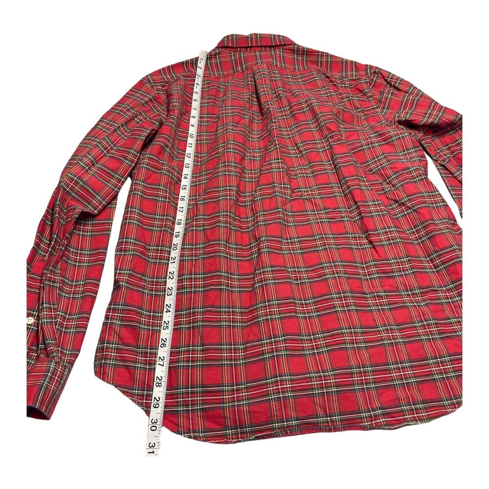 Ralph Lauren Shirt Men's Large Red Green Plaid Relaxed Fit Classic Button-Down - Picture 5 of 8